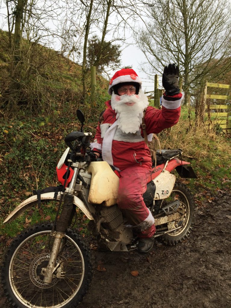 Santa Rides An XR400